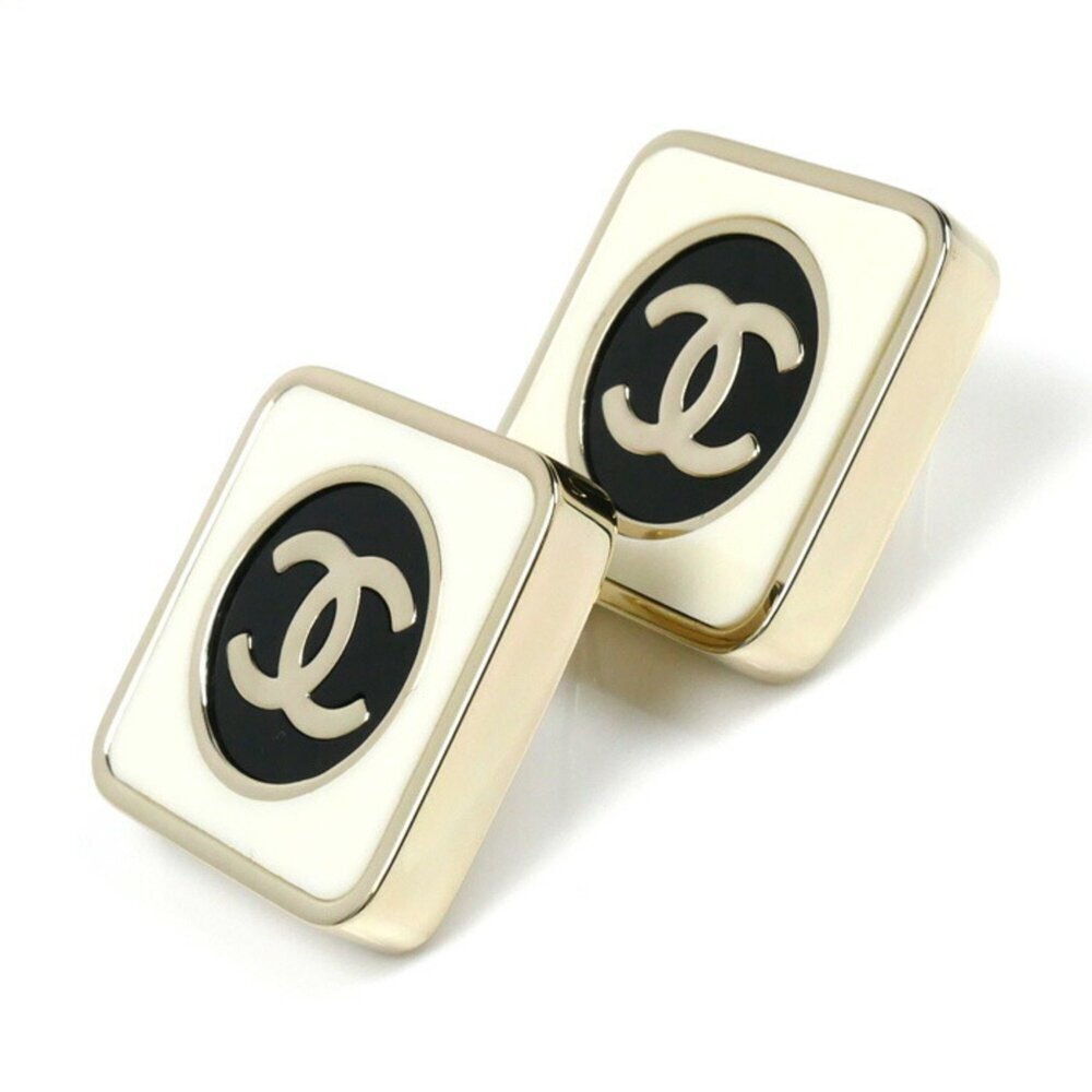 CHANEL Authentic Logo Earrings - Picture 3 of 4